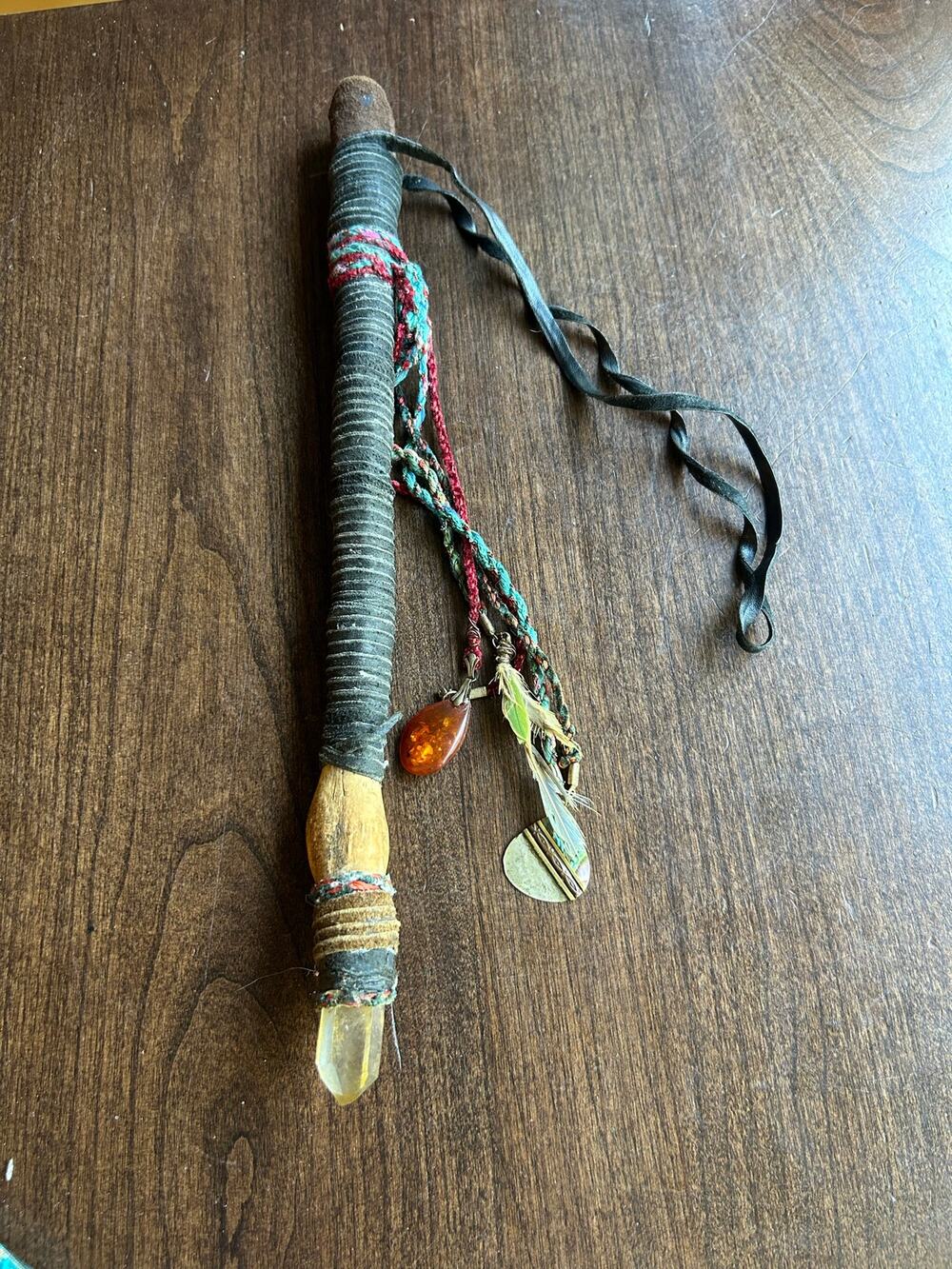 Handcrafted Native American-style talking stick